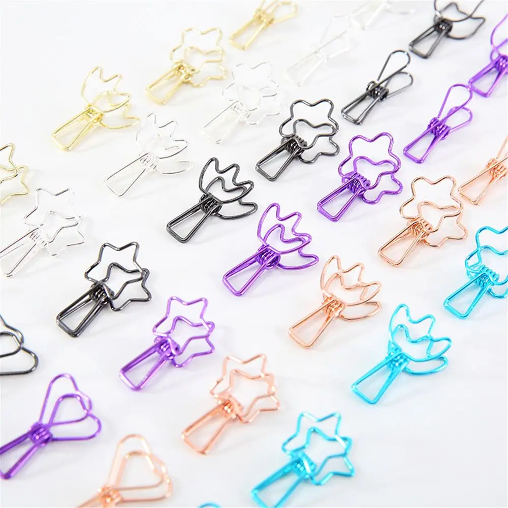 

6pcs/lot Cartoon Hollow Out Metal Clips Binder Clip Notes Letter Clamps Paperclip Kawaii Stationery Office School Supplies