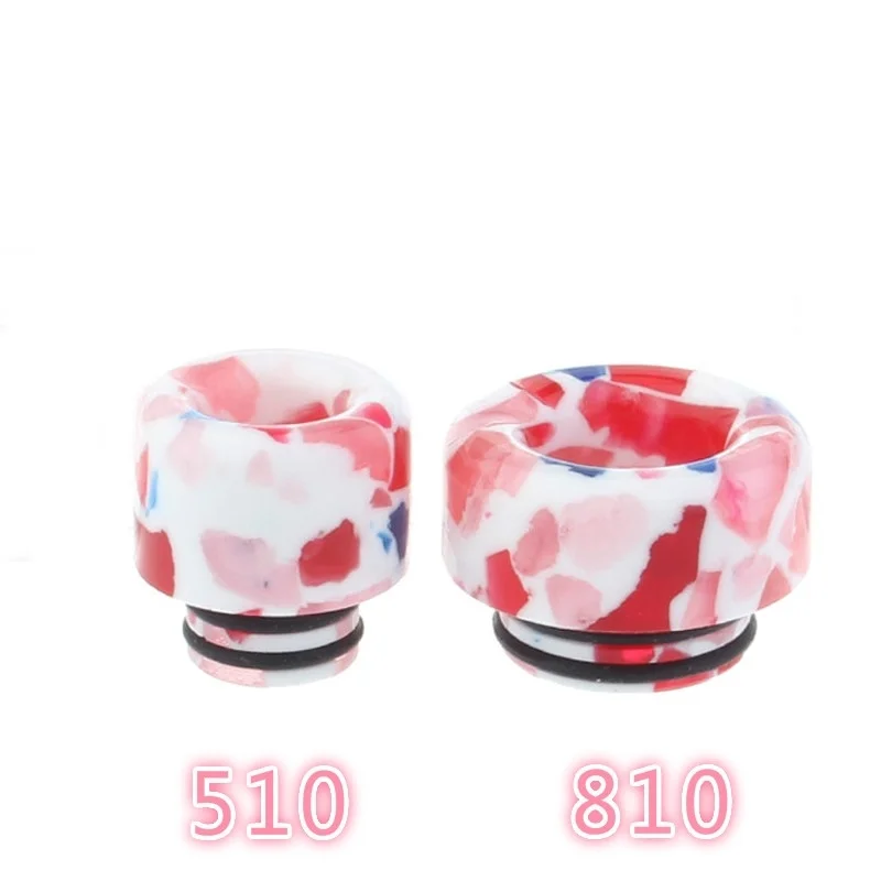 

1 Pcs Resin 810 510 Drip Tip Mouthpiece Pink Color RTA Tank Accessory Mod