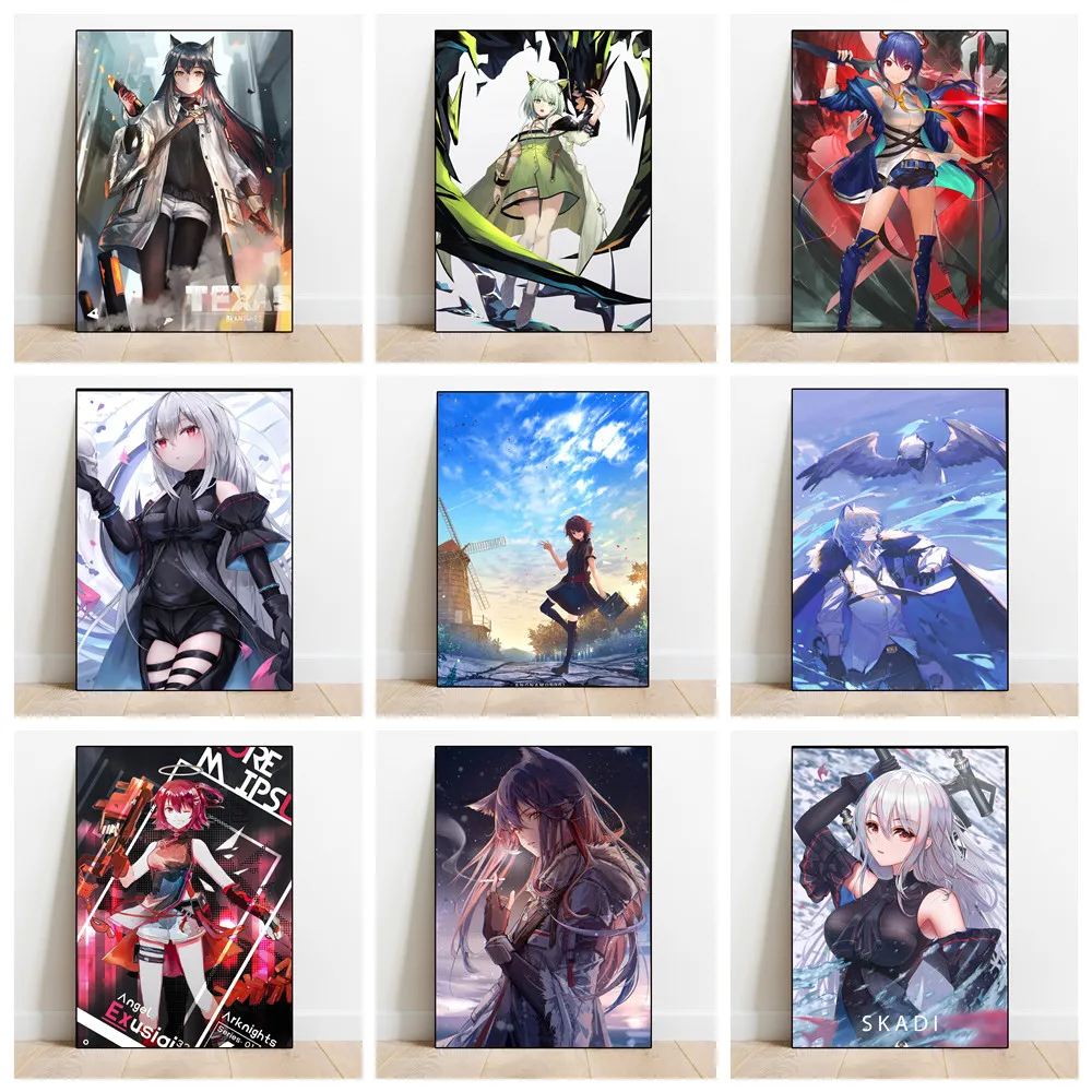 Постер arknight Skadi, эстетичная аниме-фигурка, украшение для сексуальной девушки, Картина на холсте, настенное искусство, милый Декор для комнаты, подарок для бара