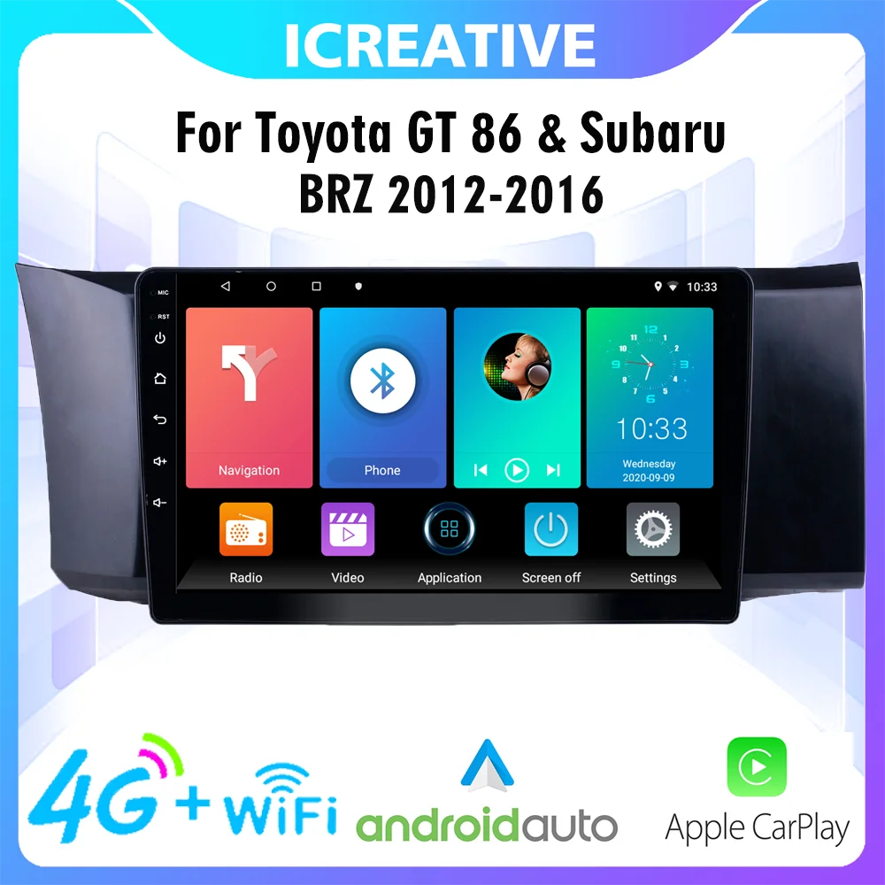 

2 Din Android Car Radio 4G Carplay For Toyota GT 86 & Subaru BRZ 2012-2016 Car Multimedia GPS Navigation WIFI FM Head Unit