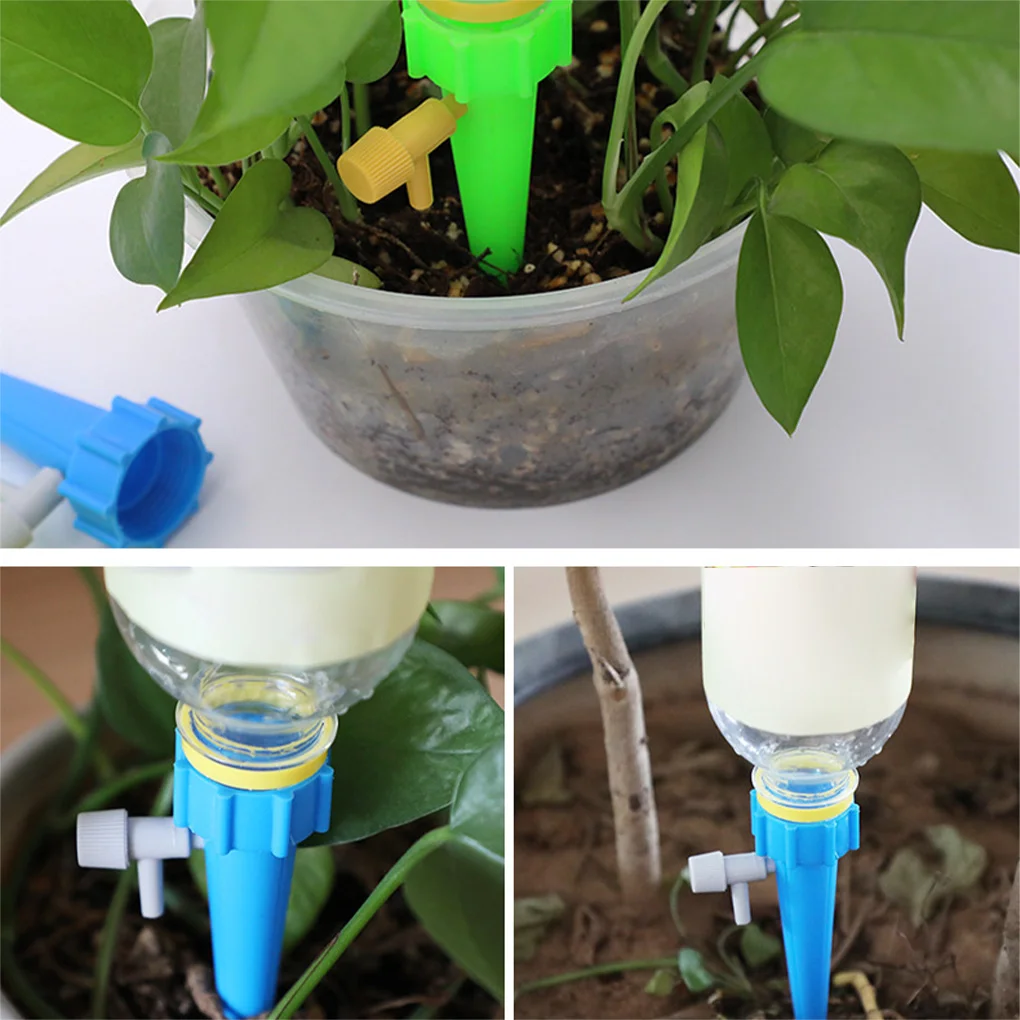 

Automatic Flower Watering Tool Adjustable Pot Plant Self-Watering Spiked Dripper Garden Houseplant Auto Drip Irrigation System