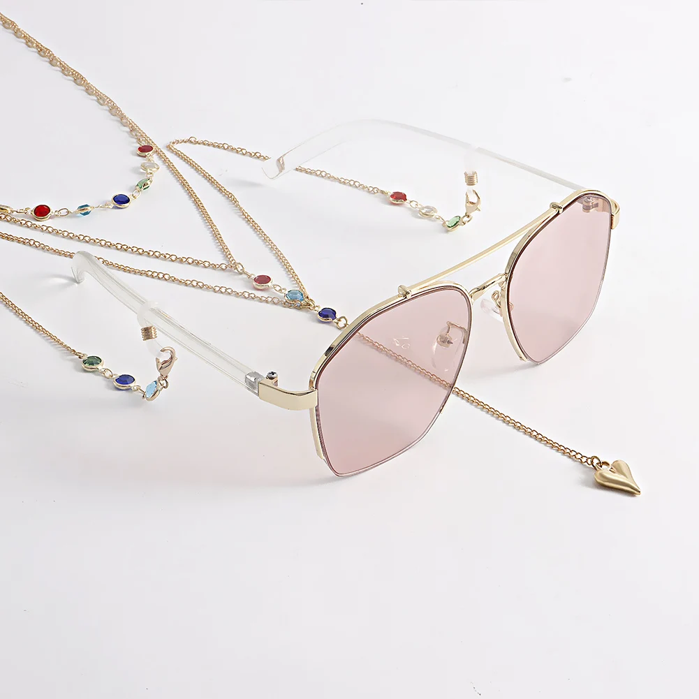 

Fashion Glasses Chain for Women Boho Crystal Mask Chain Round Charm Sunglass Lanyard Holder Neck Cord Eyewear Jewelry Gift