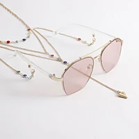 fashion glasses chain for women boho crystal mask chain round charm sunglass lanyard holder neck cord eyewear jewelry gift