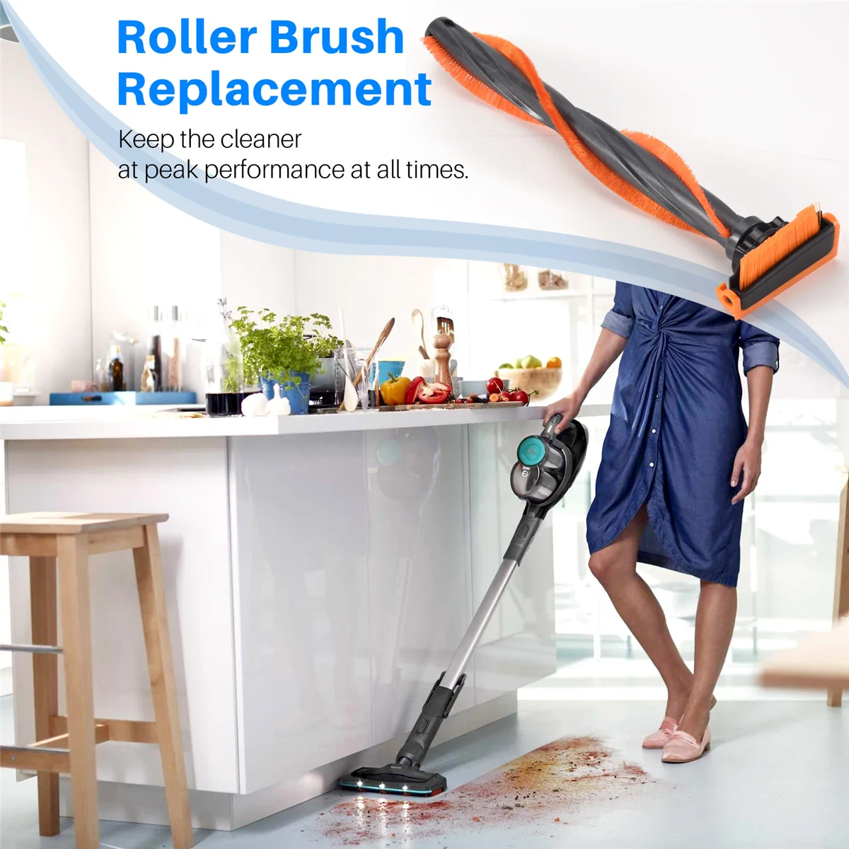 Roller Brush Replacement for Philips Speedpro Aqua FC6729/01 FC6728/01 FC6726/01 FC6725/01 FC6722/01