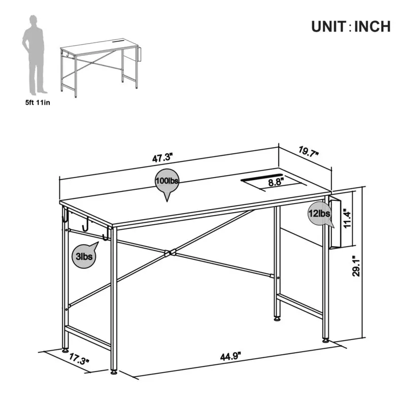 Фото Компьютер Schreibtisch Gruporo Aus Holz Machen frou Voi Produktiver Und bult Домашний офис Schreibtisch №5