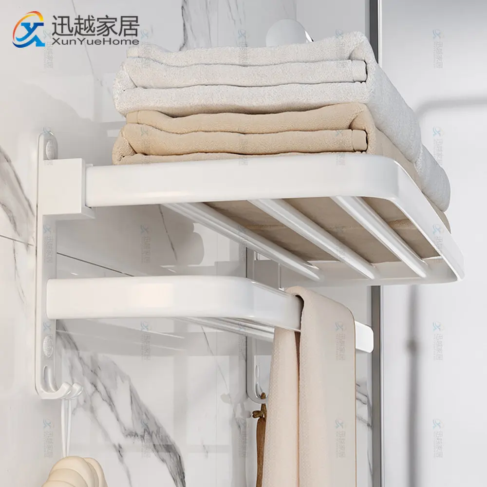 Holder Shower Rack Bathroom Accessories Fold Wall Organizer 