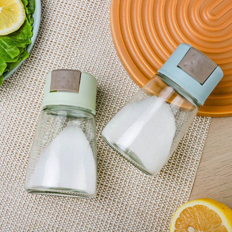 

Quantitative Glass Seasoning Jar Controlled Quantity Salt Shaker Seasoning Bottle Barbecue Household Salt Msg Kitchen Supplies