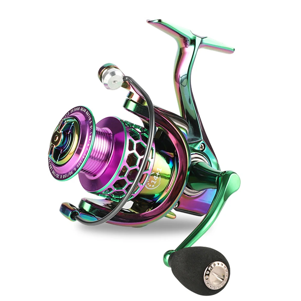 Spinning Fishing Reel Force 14+1 Bearings Right/Left Hand Interchangeable Metal Spool Line Cup Wheel Long Shot Fishing Tackle