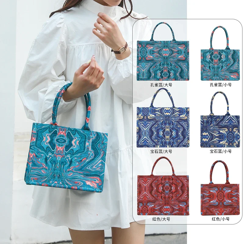 Модные сумки с принтом на молнии и ручками простые высококачественные