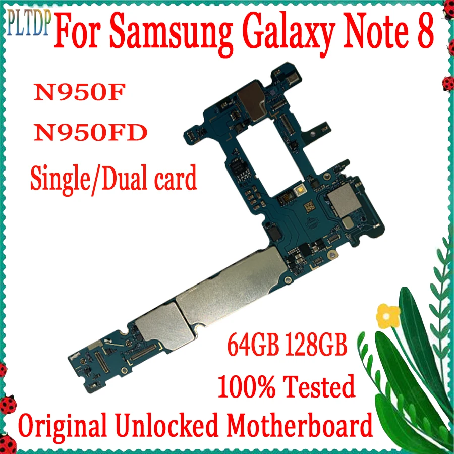 Материнская плата Samsung Galaxy Note 8 N950F N950FD 64 ГБ 128 оригинальная разблокированная