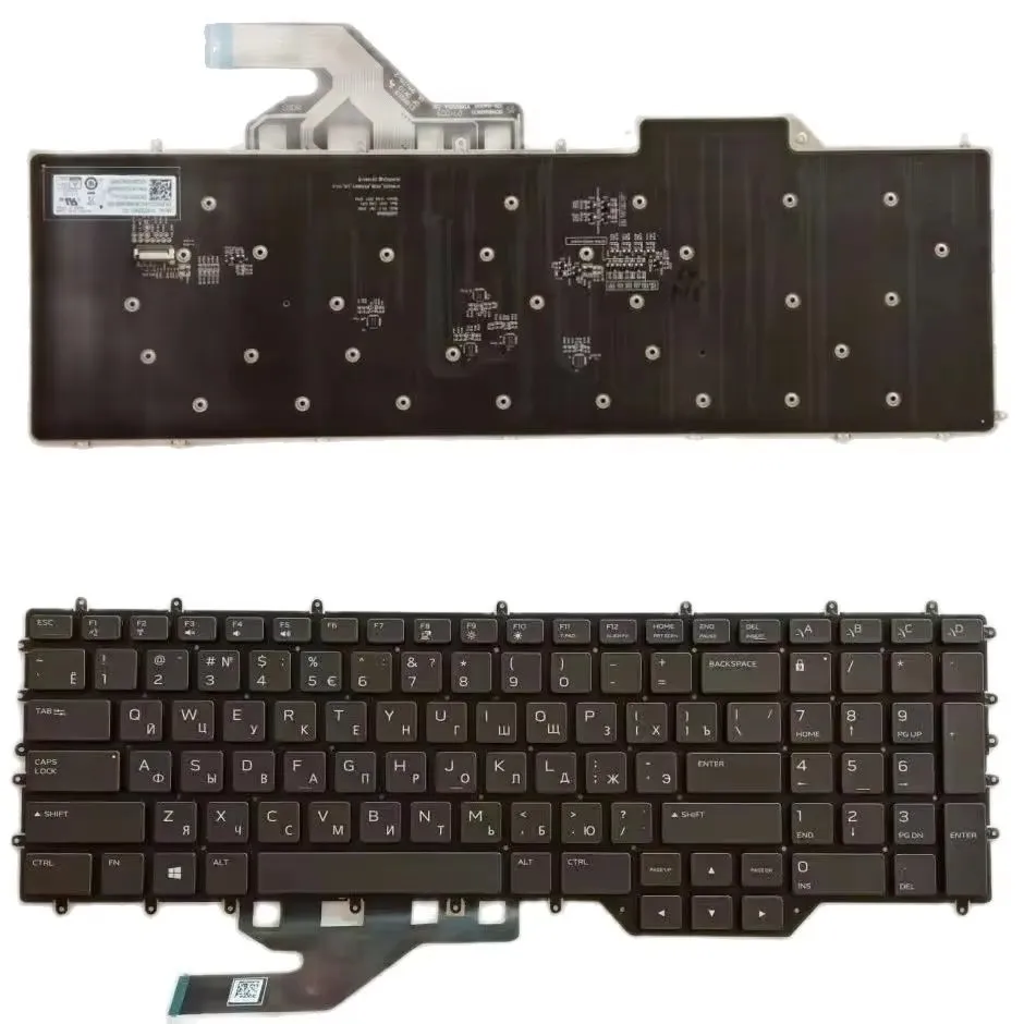 Клавиатура для DELL Alienware Area 51m R2 M17 R3 0YGCDJ NSK-QHABC PK132KG1A06 Русская/США раскладка