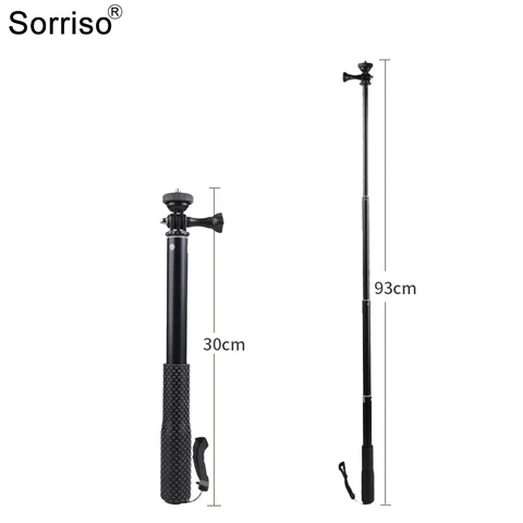 SORRISO алюминиевый удлинитель, монопод, палка для селфи для Gopro Insta 360 Hero, экшн-камера DJI Osmo, стабилизатор потоковой передачи в реальном времени