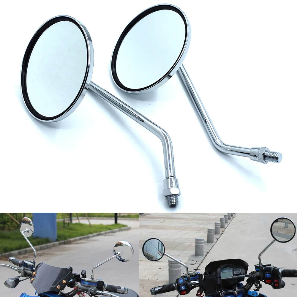 

Universal Motorcycle Back Side Mirrors 10mm Motorbike Rear View Mirror for Honda VFR750/S VFR800/F VTR1000/F CBF1000 VF750/S