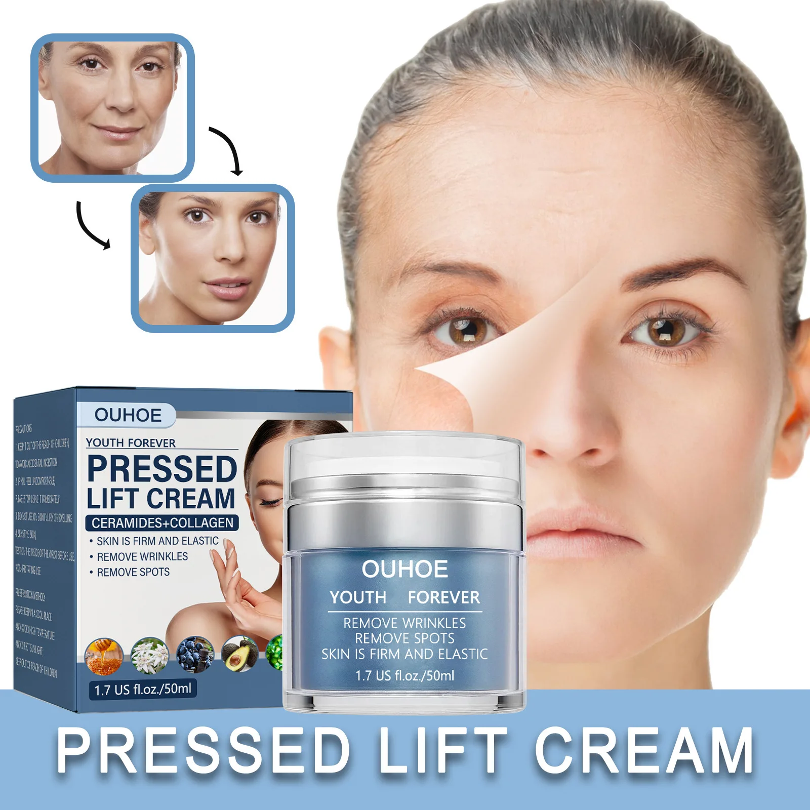 

Face Cream For All Skin Types It Hello Results Wrinkle Reducing Daily Retinol Serum in Cream 50ml