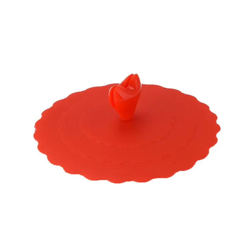 

Cute Water Drinking Cup Lid Silicone Antidust Bowl Cover Cup Seals Glass Mugs Cap Heat Resistant Tea Cup Lids