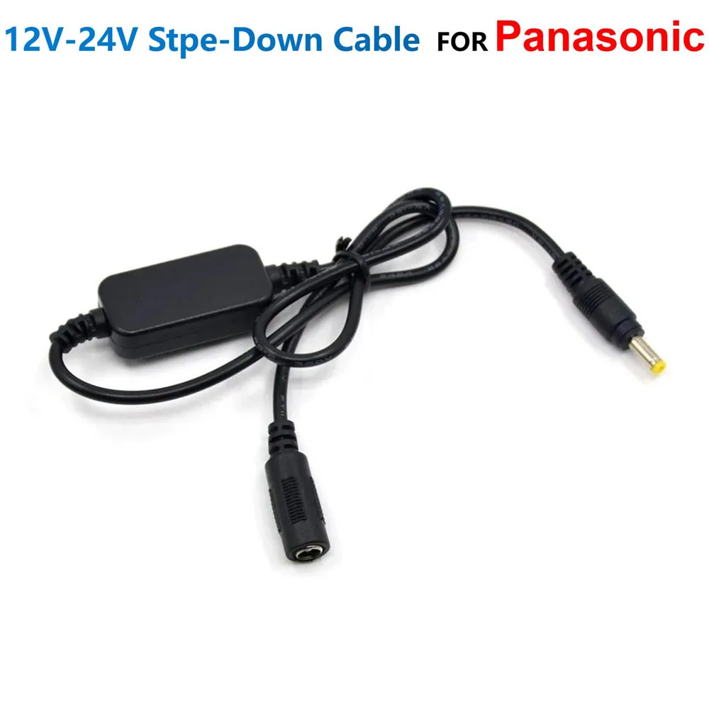 

12V-24V Stpe-Down Power Cable For Panasonic DMW BLC12 BLG10 BLF19 BLH7 Dummy Battery DMW DCC6 DCC8 DCC9 DCC11 DCC12 DCC15 DCC16