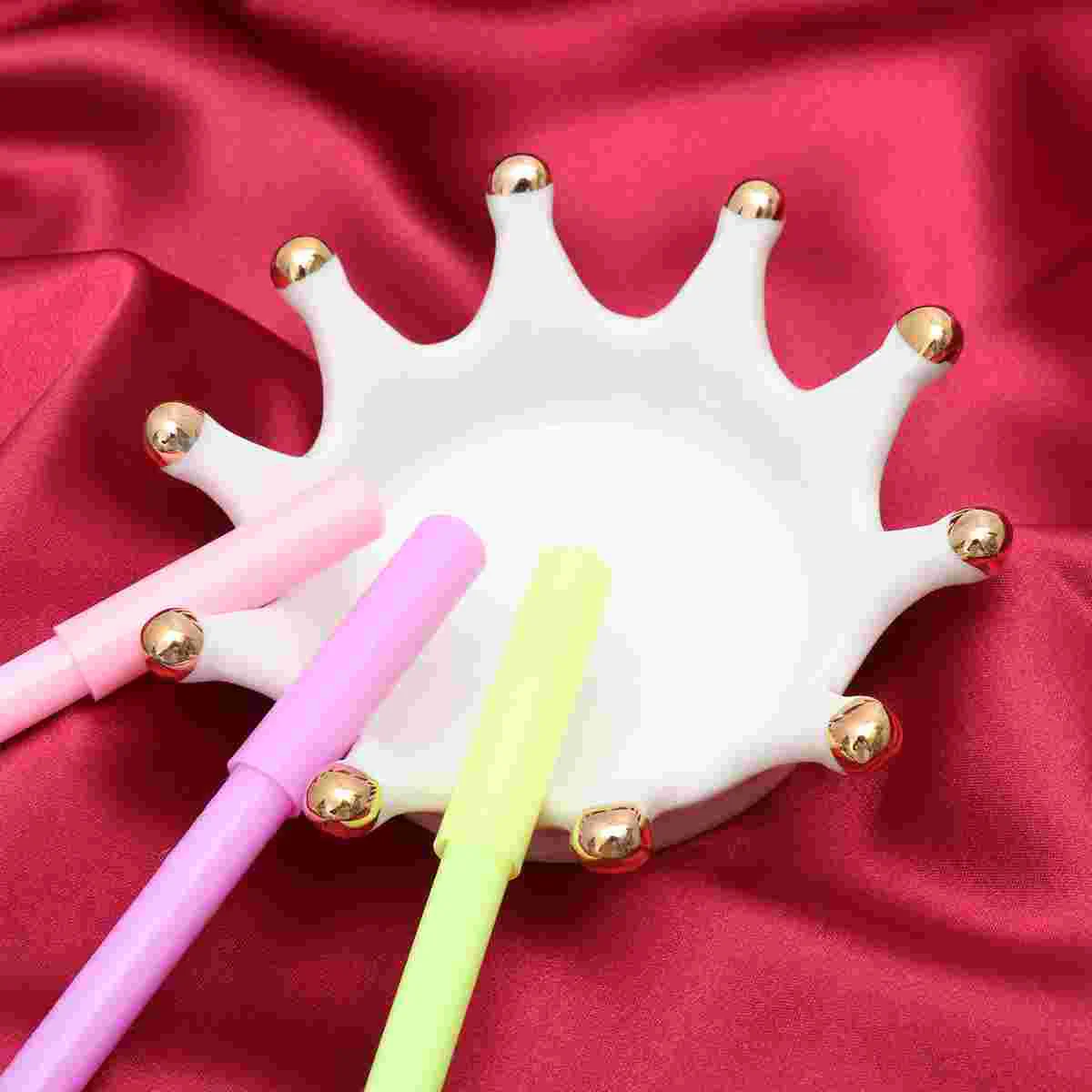 

Nail Manicure Dish Plate Color Dappen Nails Pen Display Ceramic Tool Tray Acrylic Painting Holder Pallet Mixing Shape Set Tiara