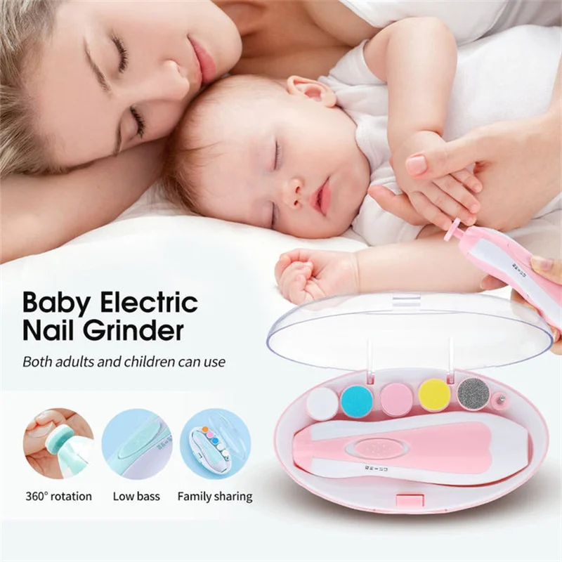 Baby Electric Nail Trimmer Kid Nail Polisher Tool Infant Manicure Set Newborn Clippers Toes Fingernail Cutter Trimmer Baby Care