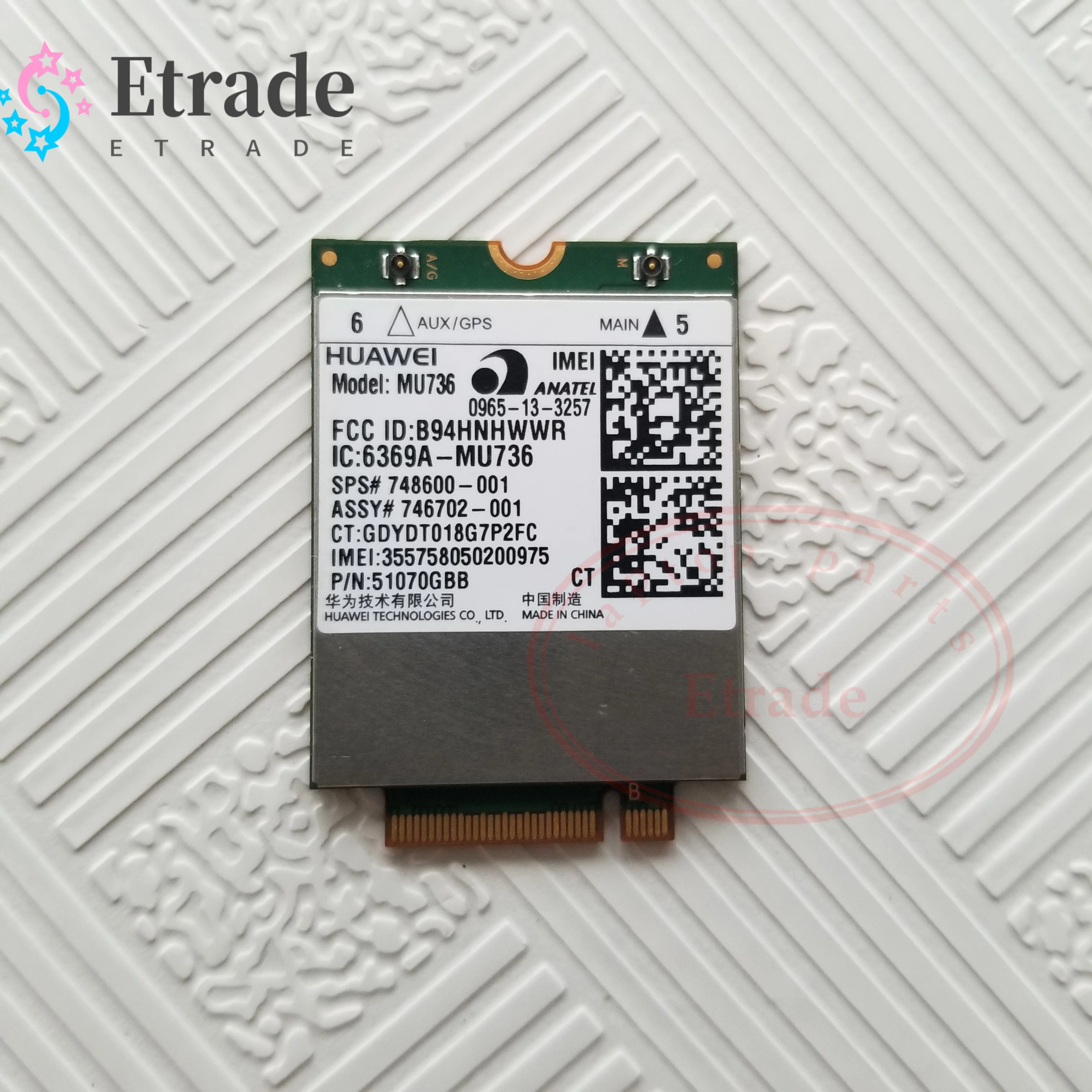 Оригинальная беспроводная Wi-Fi карта серии 13-C для HP Stream 13-c030nr 13 3 дюйма 748600-001 MU736