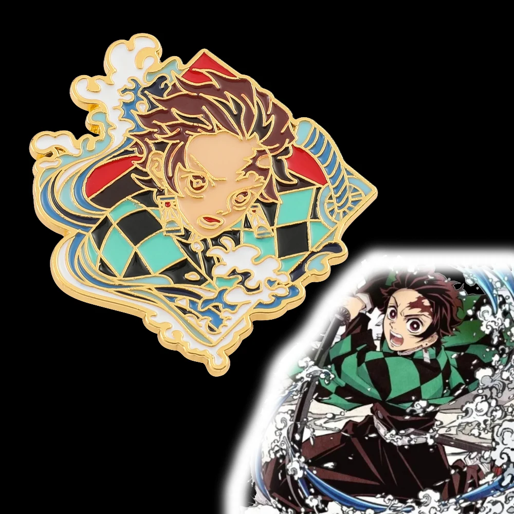 Модные эмалированные Металлические Значки для женщин рассекающий демонов -