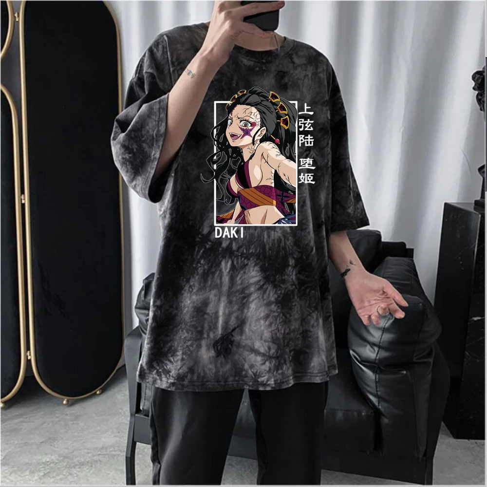 

Футболка аниме с коротким рукавом для мужчин и женщин, модная, с рассекающим демонов, Даки, Харадзюку
