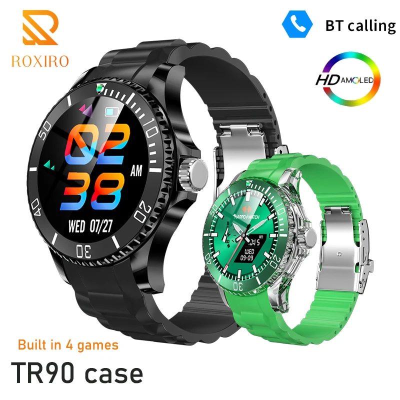 

Roxiro Smart Watch Bluetooth Calls 1.09inch IPS TFT Resolution 240*240 Capacitive Full Touch Screen IP68 Waterproof Smartwatches