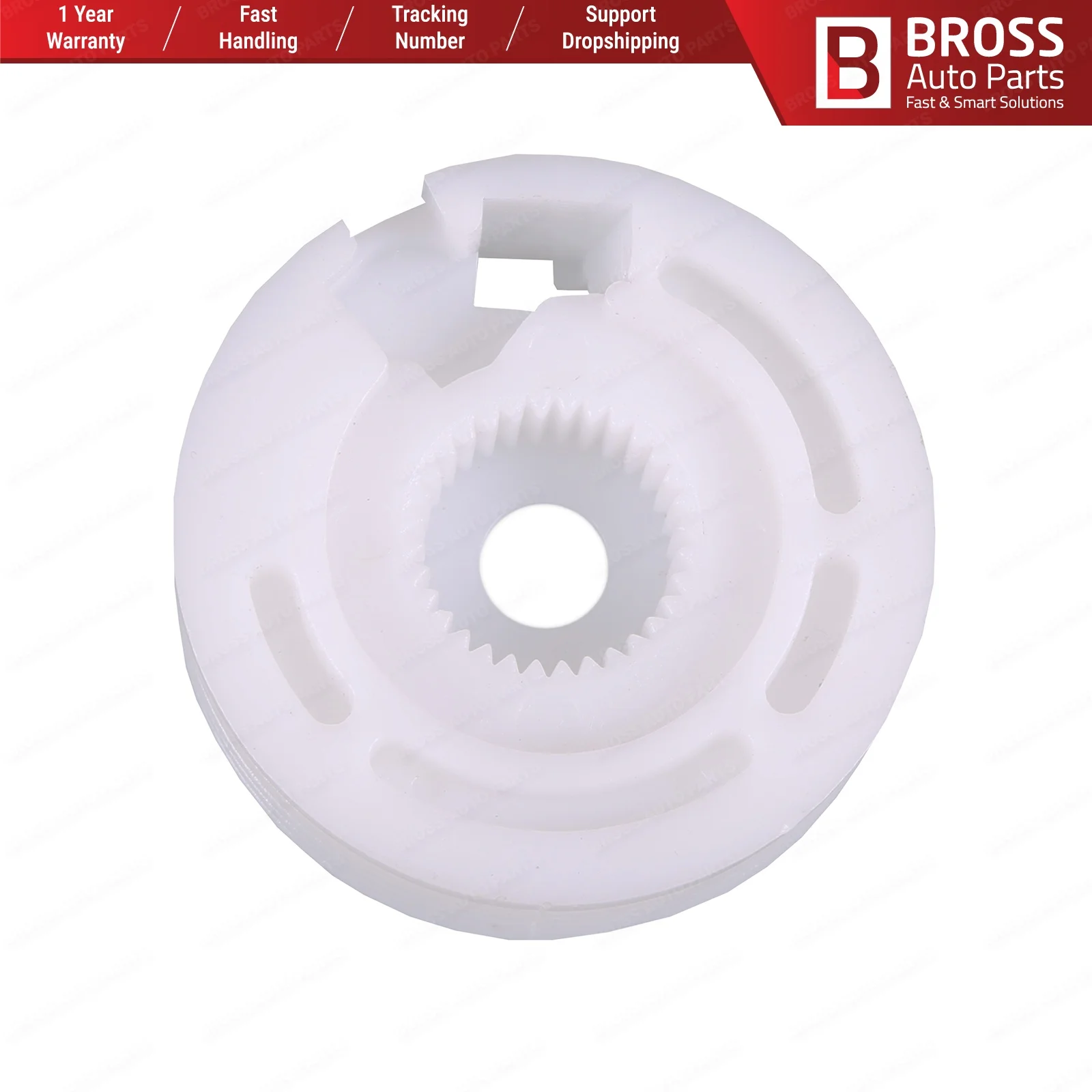 Bross Auto Parts BWR390 Electrical Power Window Regulator Wheel Pulley Front or Rear Left Door 51892561 for Fiat Linea |