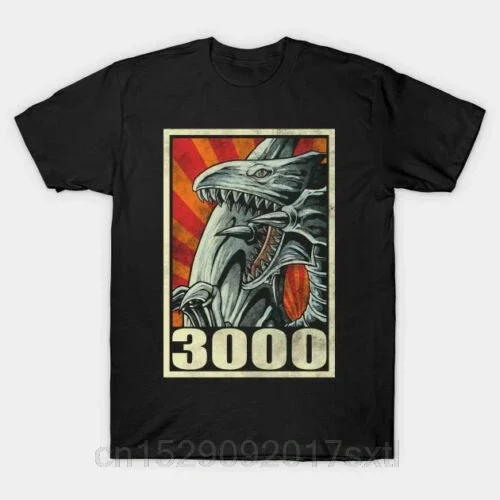 Новая модная футболка с принтом Yu-gi-oh Kaiba Ace Munstar Blue Eyes White Dragon 3000 Hope Poster Черная 100%