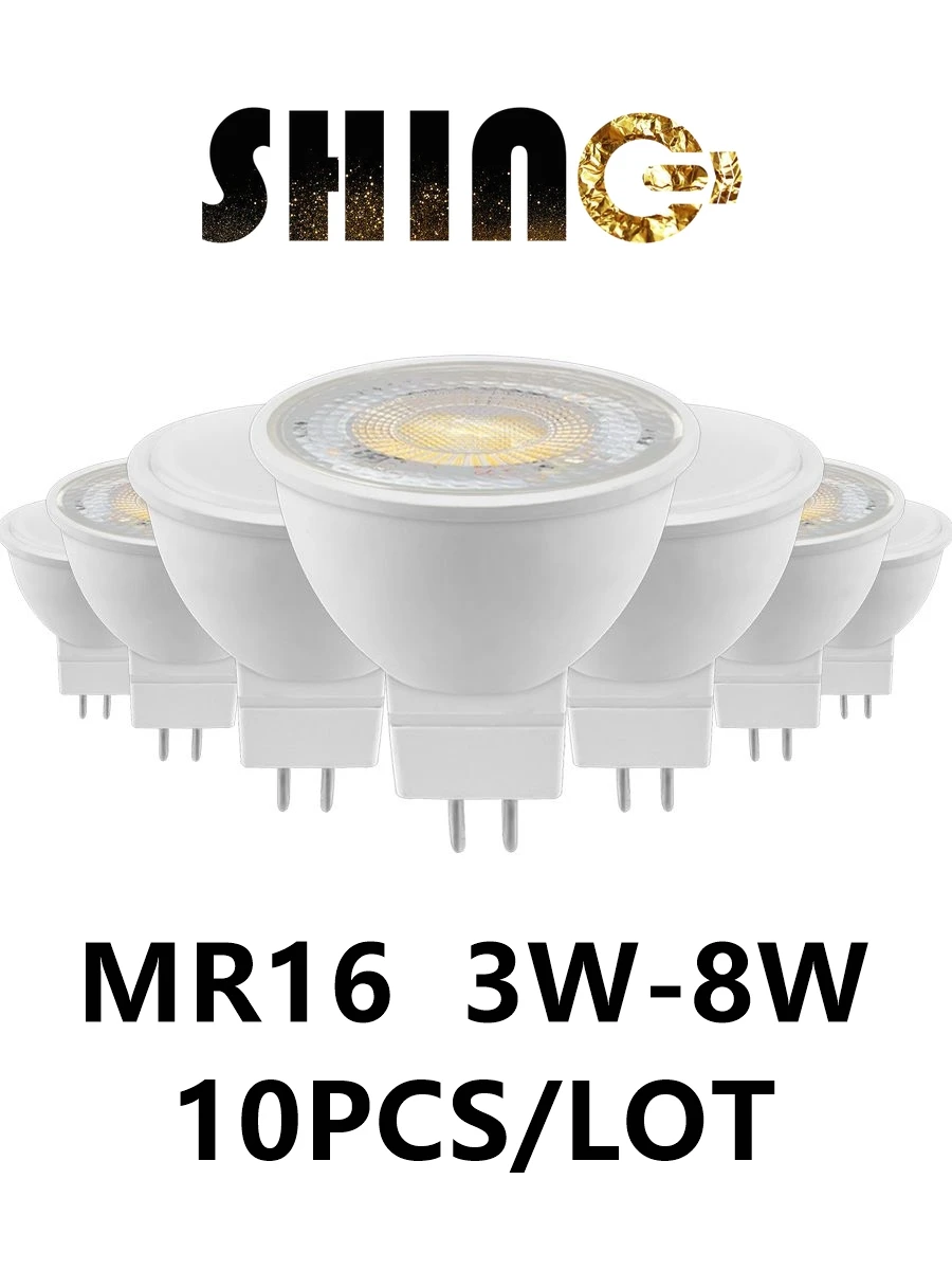 

MR16 GU5.3 LED Spotlight 3W-8W 220V AC110V AC/DC12V Beam Angle 38/120 Degree for home Energy Saving indoor Light Bulb for Table