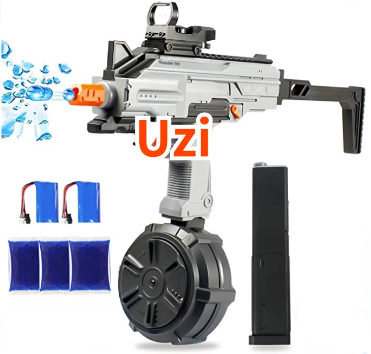 

Zhenduo Outdoor Grey Gel Blaster with 360° Rotation Drum Mag