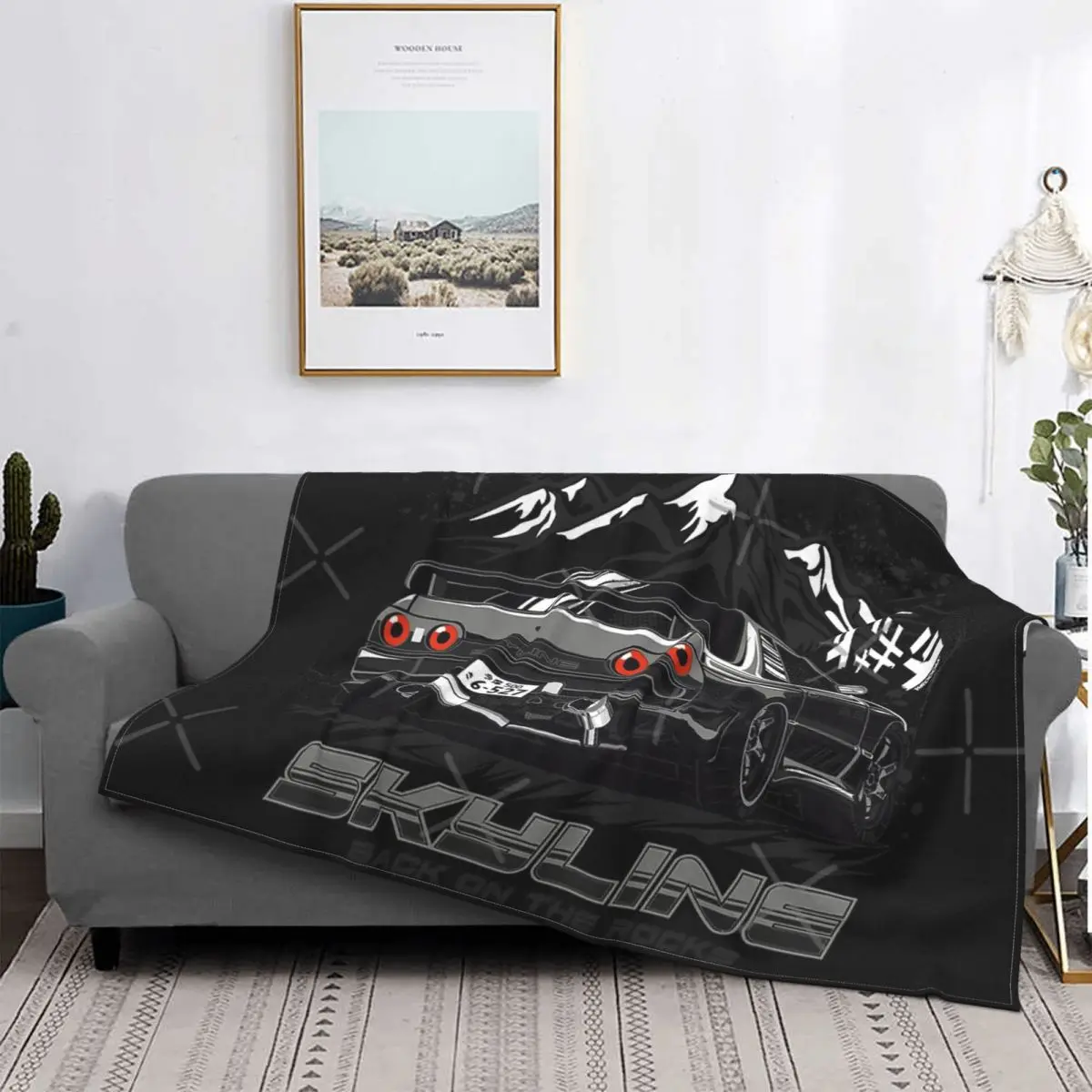 

Vr38 Swapped Skyline R32 Throw Blanket, Super Soft Fleece Gift for Couch Sofa Bed Couch and Living Room for for Kids Boys Teens