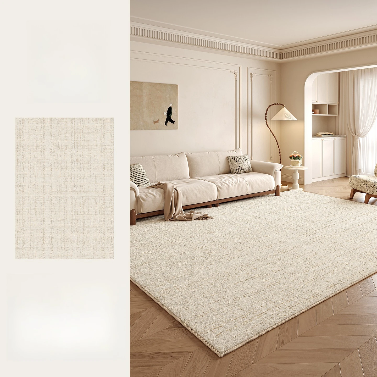 

Пушистый ковёр Cream Style 100% полиэстер для спальни