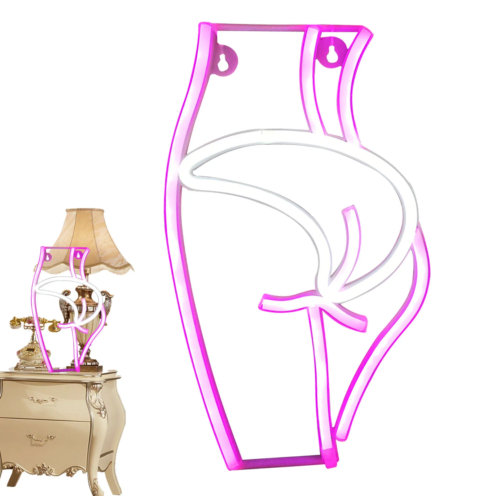 

Sexy Girls Light Sign LED Sign Lady Back LED Signs Pink LED Night Lights USB Connected Decorative Sign Bedroom Man Cave Room Bar