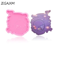 lm 48 gadgets glitter ghost keychain pendants epoxy jewelry silicone mold polymer clay cake fondant silicone mould