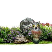 owl decoy fake owl decoys to scare birds away horned owl scarecrow sculpture to keep birds away outdoor natural enemy bird