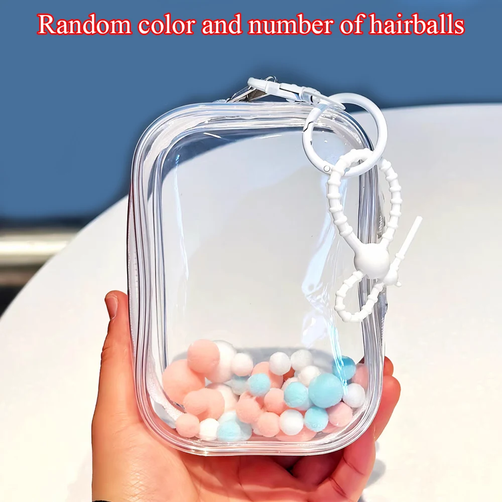 

10 см прозрачный плюшевый чехол для хранения кукол, загадочная коробка, брелок для ключей, утолщенная сумка из ПВХ, сумка-органайзер, коробка для куклы, игрушки, кошелек