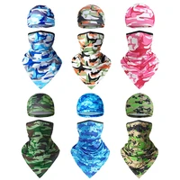 outdoor sport suit anti sweat cycling beanie breathable bicycle cap multifunctional ice silk covering face ear hanging scarf