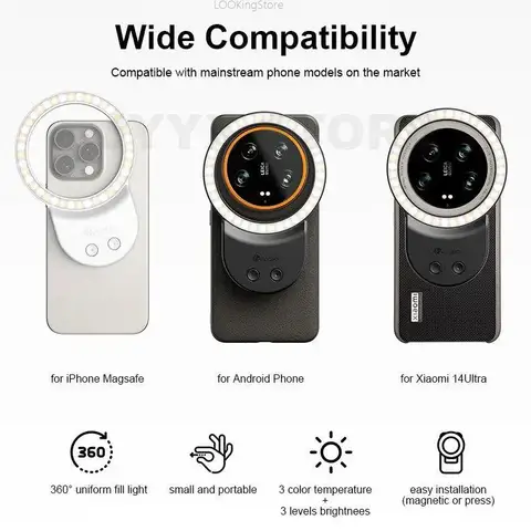 COLBOR Магнитный кольцевой светильник для Xiaomi 14 Ultra