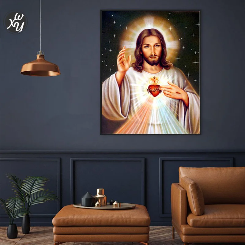 Алмазная живопись вышивка Иисуса христианские религиозные 5D сделай сам