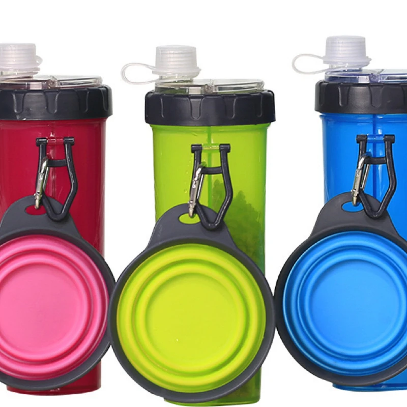 Бутылки с диспенсером для воды домашних животных кошек и собак портативная