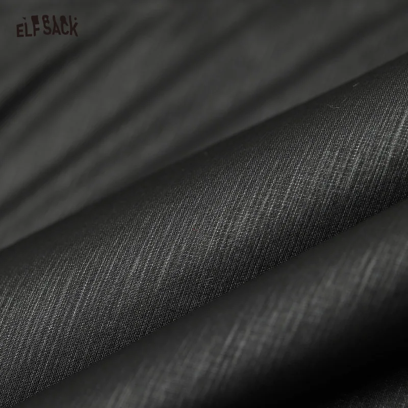 ELFSACK Black Warm Down Coats Women 2022 Winter Long Casual Coats