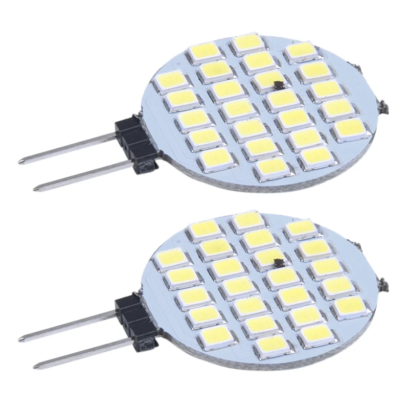 

2X G4 1210 SMD 24 LED Light Bulb Lamp Bulb White SPOT 6000-6500K DC 12V