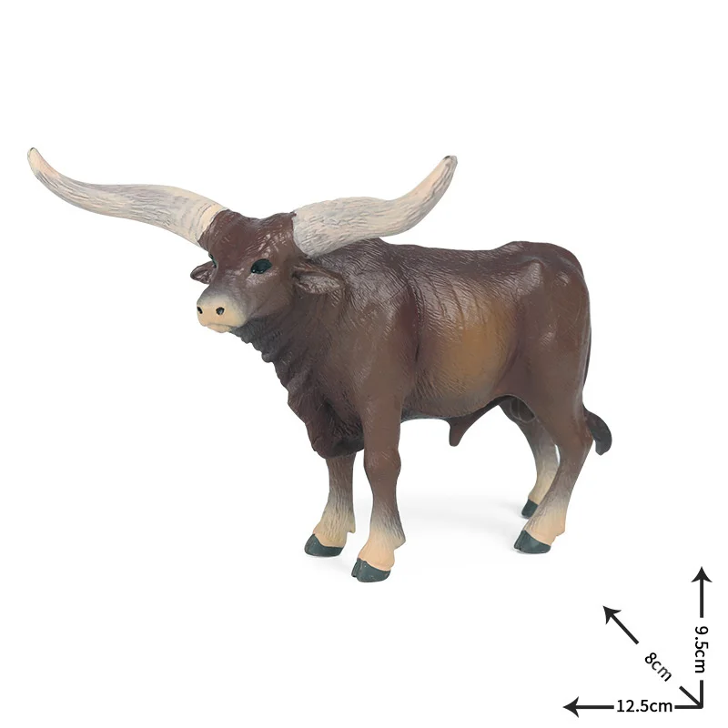 

Solid Simulation Wild Animal Cow Model Collection Garden Statues Figures Lawn Ornaments Science Early Education Toy Boys Gift