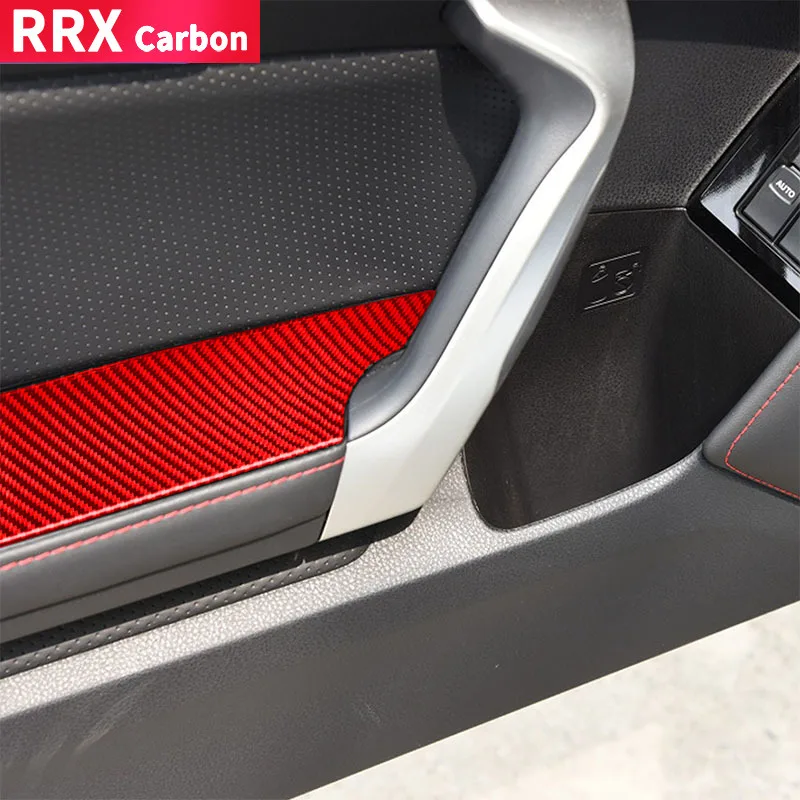 

RRX Car Front Inner Door Armrest Panel Trim Sticker Carbon Fiber for Subaru BRZ FRS Toyota GT 86 FT86 2016 2017 2018 2019 2020