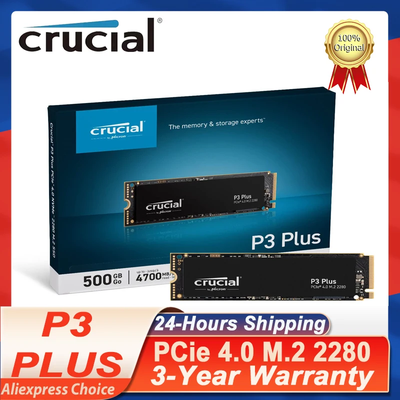 Оригинальный Игровой Твердотельный Накопитель Crucial P3 Plus Nakopitel 500 Гб 1 Тб Для