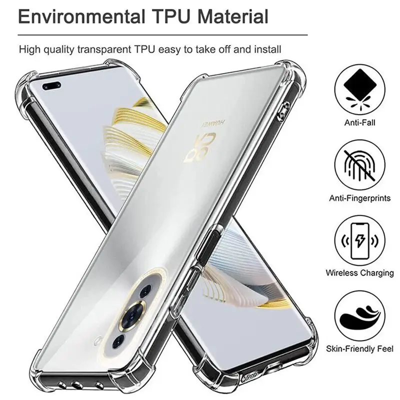 Новый прозрачный чехол из ТПУ для Huawei Pura 70 Pro Ultra Nova 12i 12S 12 SE 11 11i защитный