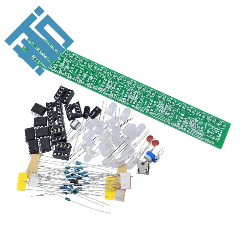 

USB audio spectrum lamp kit LED car volume level indicator music audio display circuit board to increase the hands-on ability