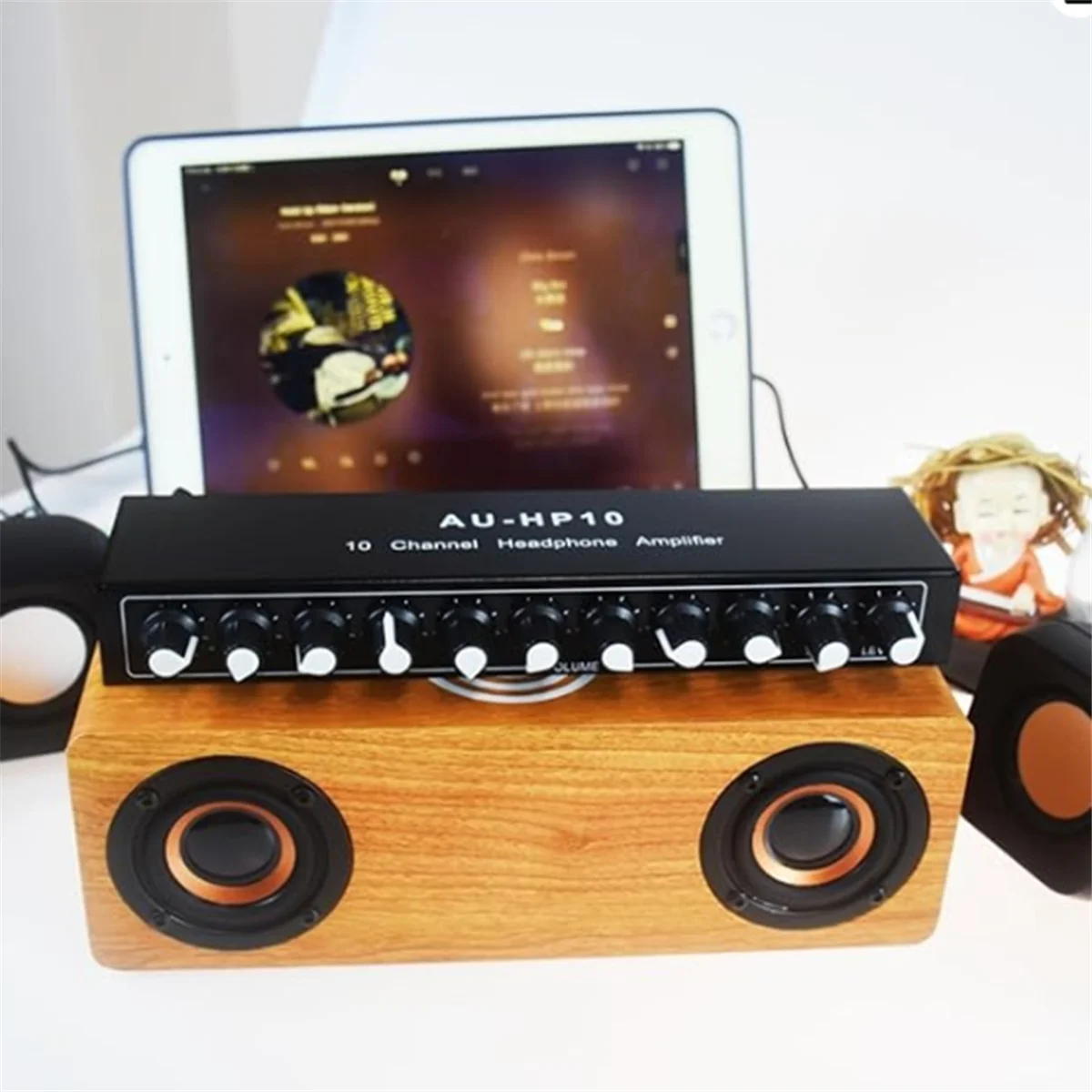 AU-HP10 10-канальный усилитель для наушников гарнитуры аудиоразветвитель