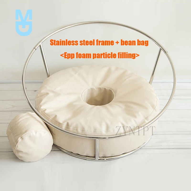 

New Posing Donut Bean Bag Backdrop Stand Photo Shoot For Newborn Photography Props Baby Photoshoot Beanbag Fotografia Accessorie