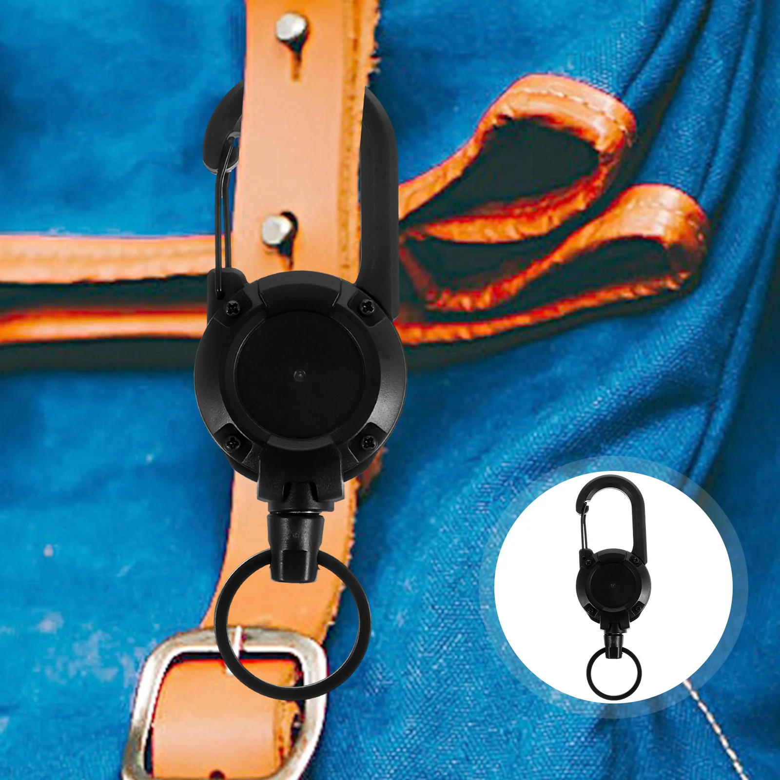 

Portable Reel Keychain Hiking Hanging Buckle Multi-functional Belt Climbing Carabiner